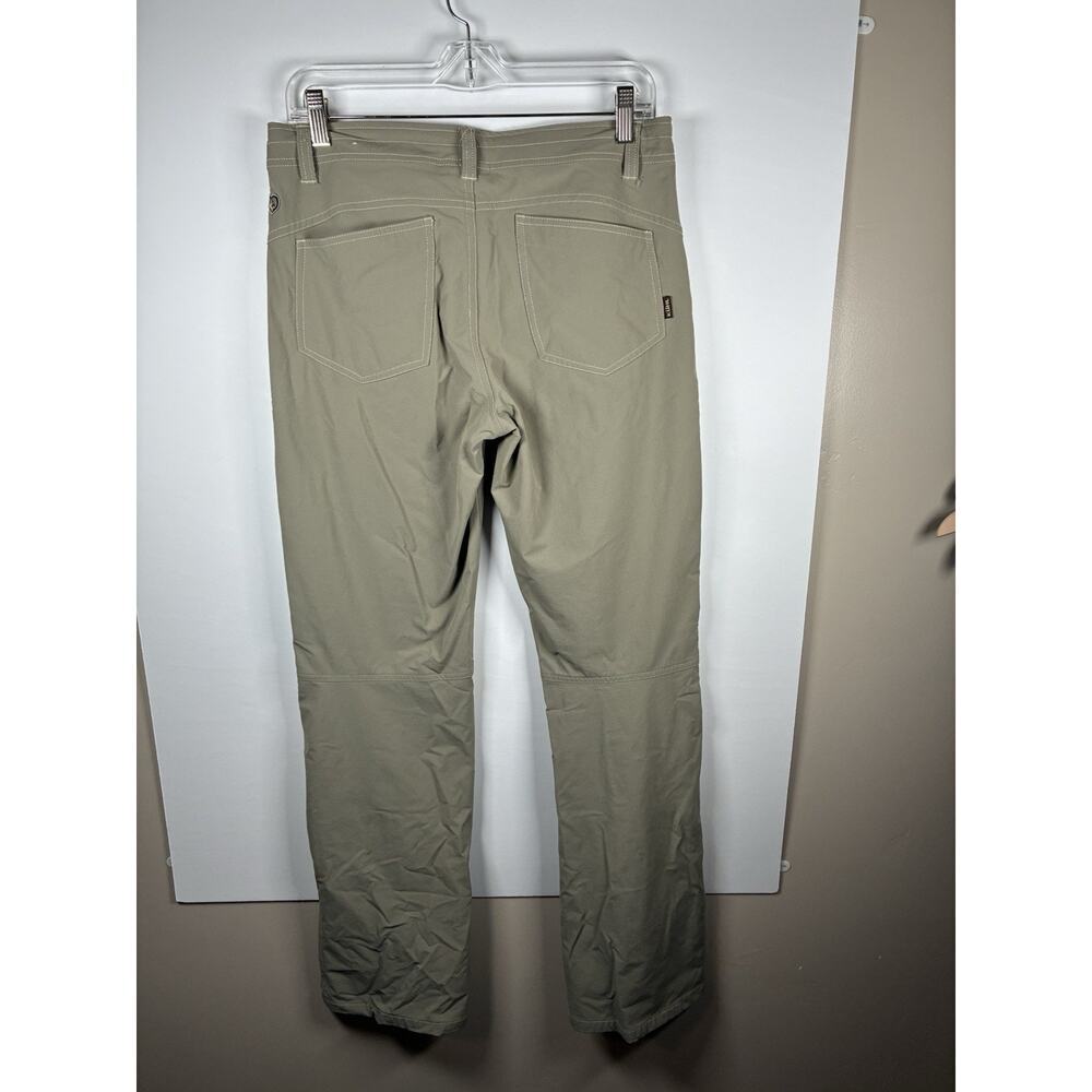 Kuhl Womens 8 Khaki Hiking Pants Nylon Stretch Straight Leg Outdoor Gorpcore - Picture 2 of 8
